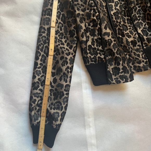 NWT Cache Leopard Cheetah Animal Print Jacquard Fringe Cocktail‎ Bomber Jacket S - Picture 11 of 11